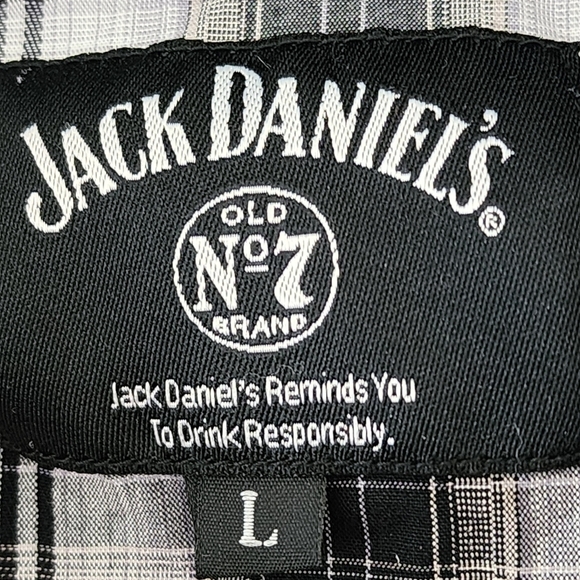 Jack Daniel's Embroidered Logo Short Sleeve Snap Button Western Shirt Size Large - Picture 5 of 14